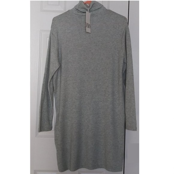 Zara Turtleneck Sweater Dress - Sweater tunic - Heather Gray - Picture 1 of 2
